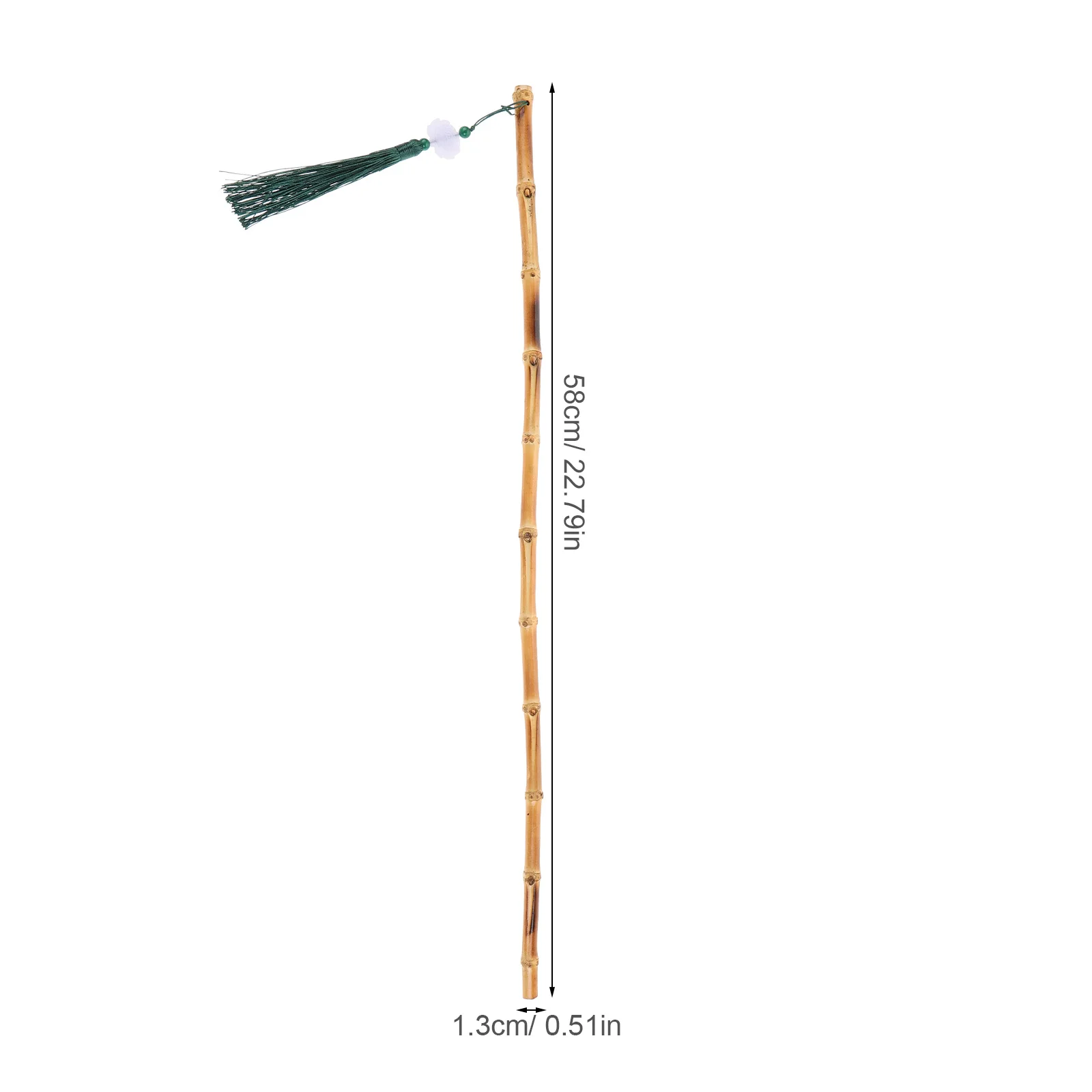 عصا يوجا جذر الخيزران قابلة للطي وطول قابل للتعديل وخفيفة الوزن للمشي لمسافات طويلة وتسلق الجبال والتخييم للاستخدام في الهواء الطلق نونسليب