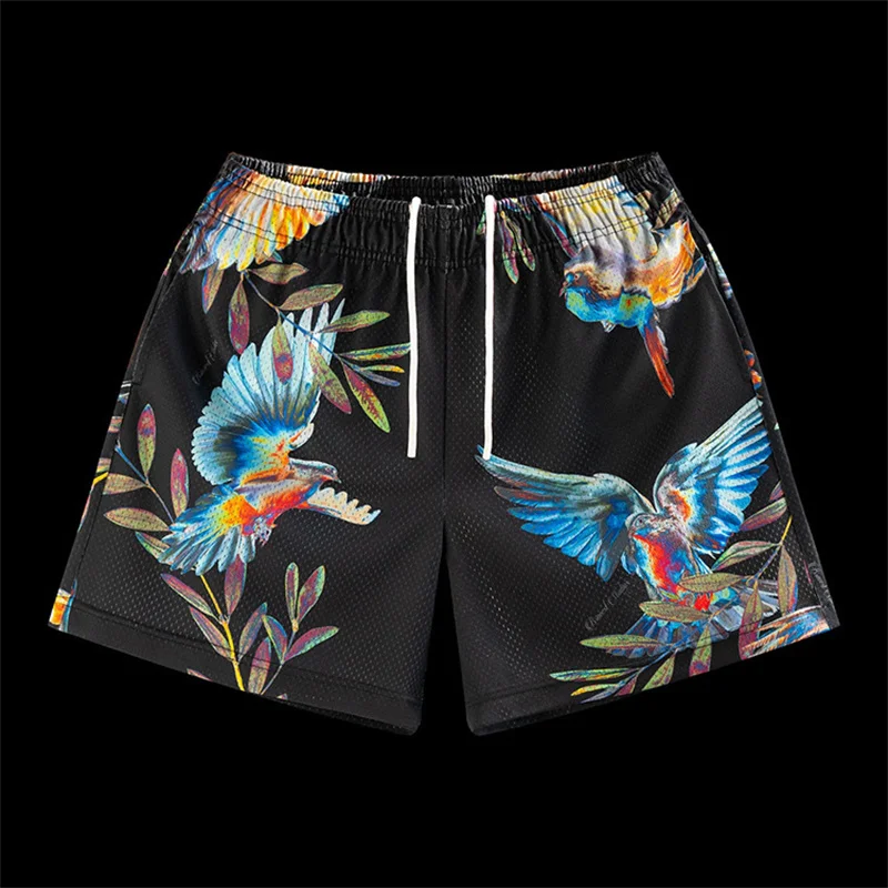 Animal And Flowers Shorts Gyms Sports Shorts For Men Sweat-absorbent Quick-drying And Breathable Outdoor Sports Jogging Pants