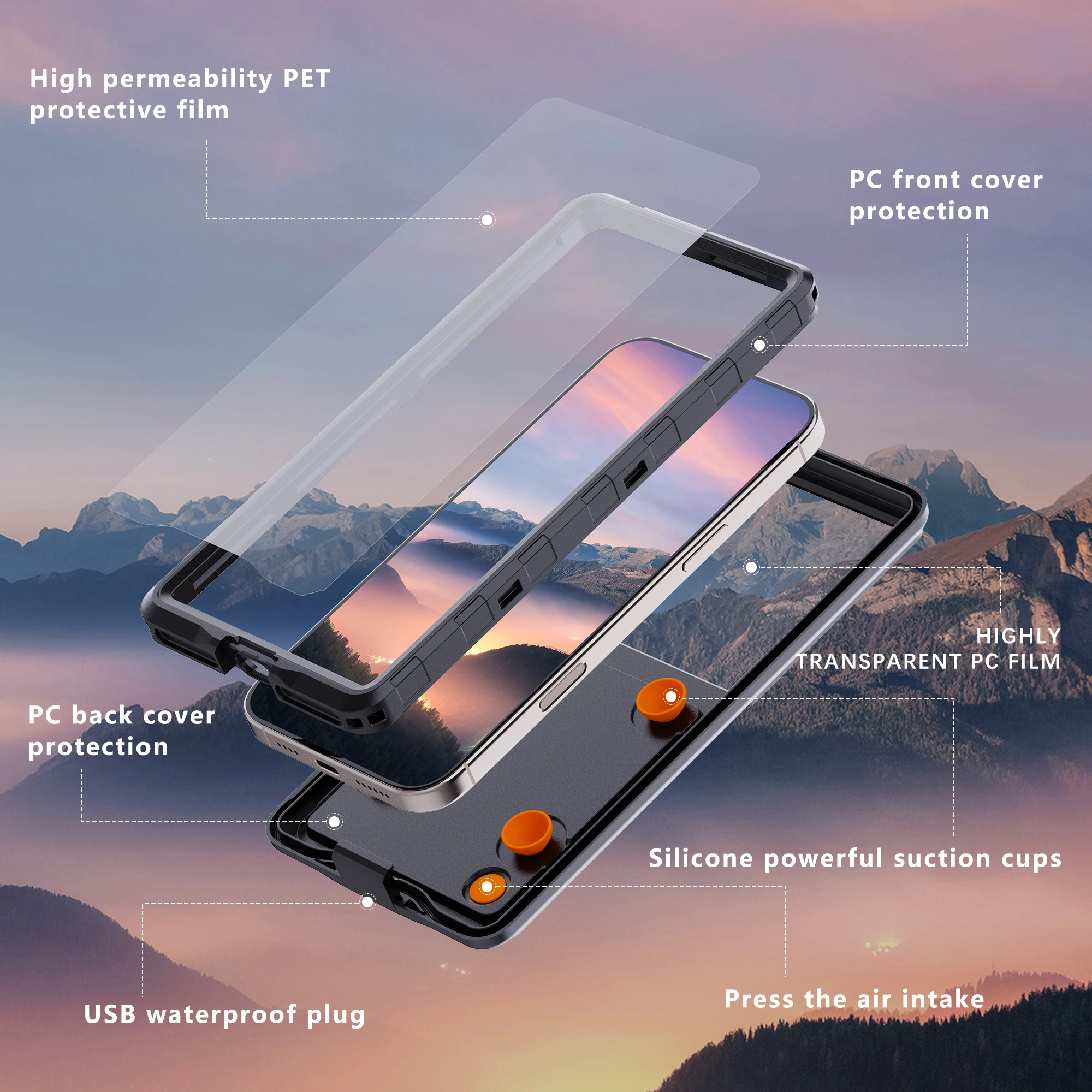 Shellbox Verbesserte Universelle 6,9-Zoll Wasserdichte Handyhülle, Unterwasser-Touchscreen, Staub- und Sturzfest, IP68-Zertifiziert – Detail 12