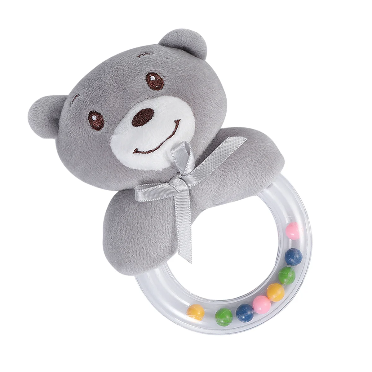 

1Pcs Hand Rattle High-Quality Safe Baby Sensory Stimulation Music Shaker Lightweight Portable Ring Teether for Infants