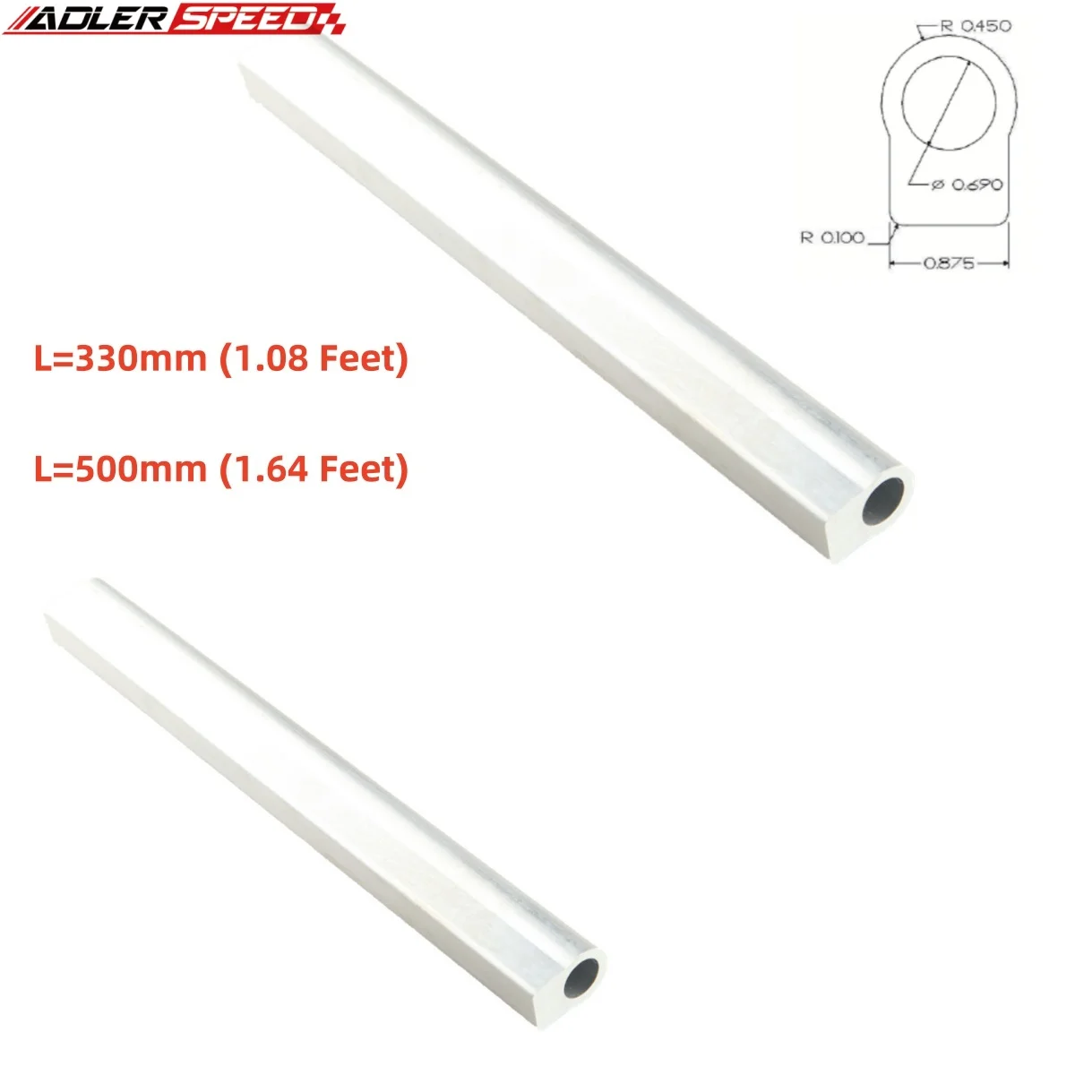 

Universal 8AN AN-8 Fuel Rail Raw Extrusion Dash Length: 500mm (1.64 Feet) / 330mm(1.08 Feet)