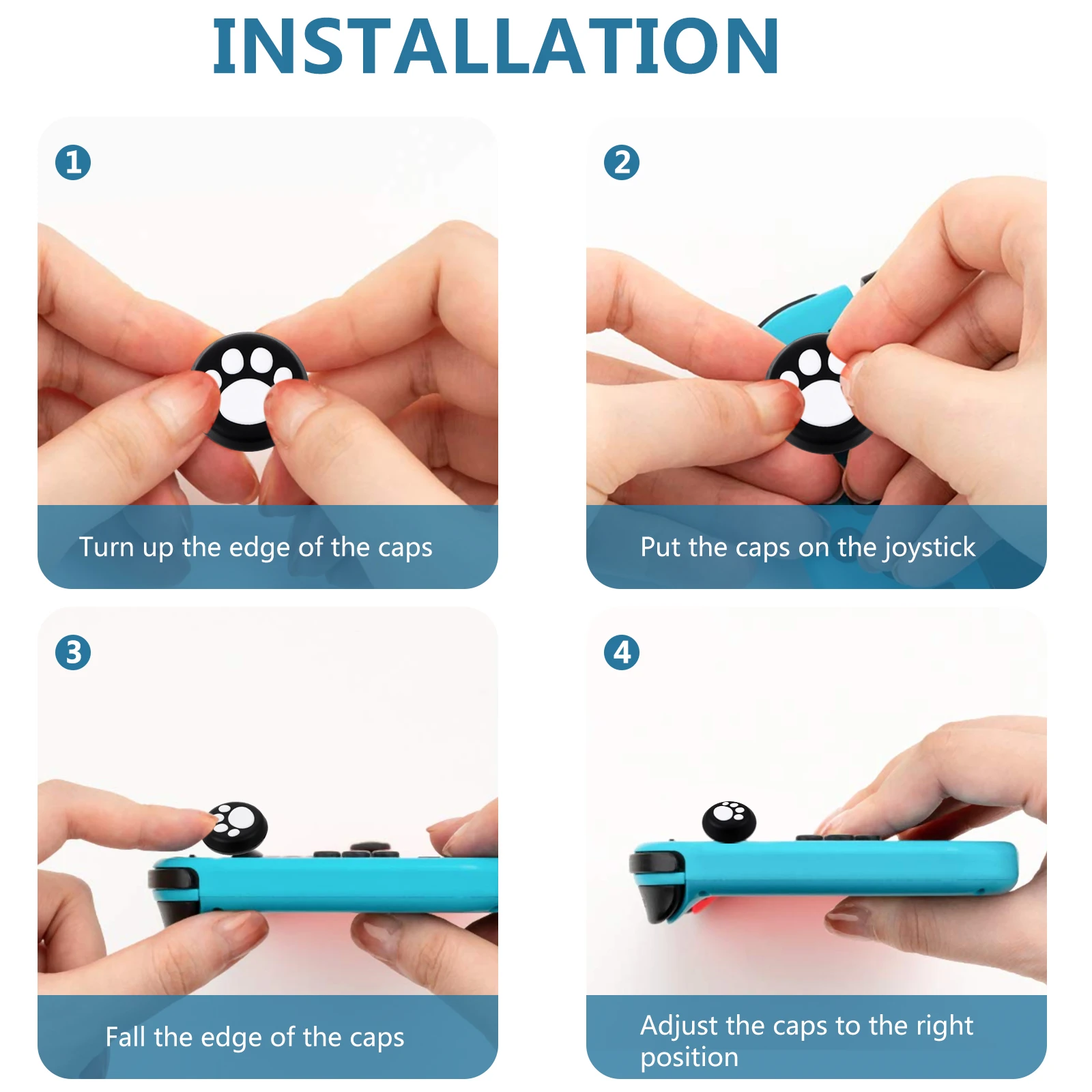 

16pcs Silicone Joystick Caps Wear-Resistant Anti-Slip Protection Covers For Game Handles Unique Creative Game-Pad Cases