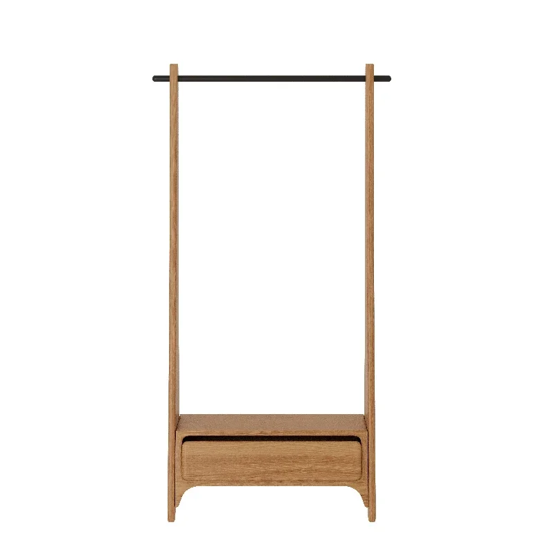 

Simple log wind coat rack Floor-to-ceiling small apartment household bedroom Simple vertical drying rack Shelf