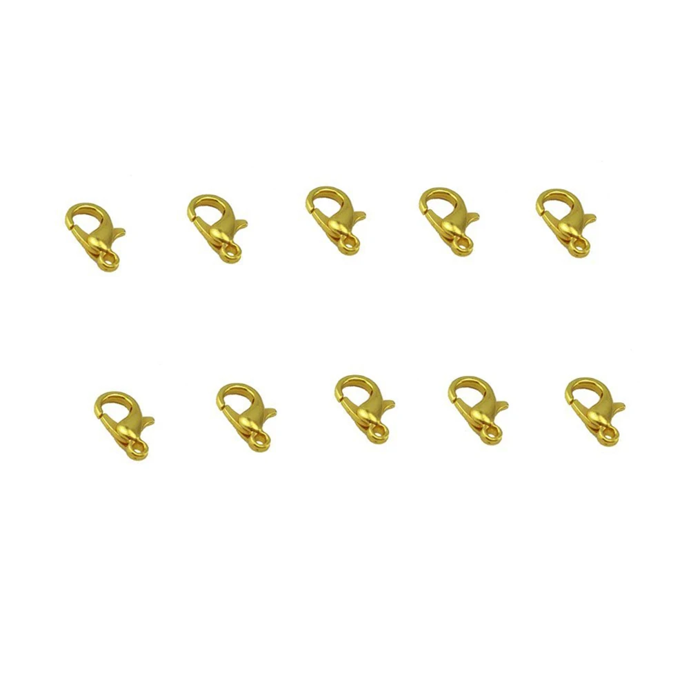 

Key Lobster Buckle Jewelry Necklace Clasp Replacement Lanyard Tags Golden Swivel Claw Finding for
