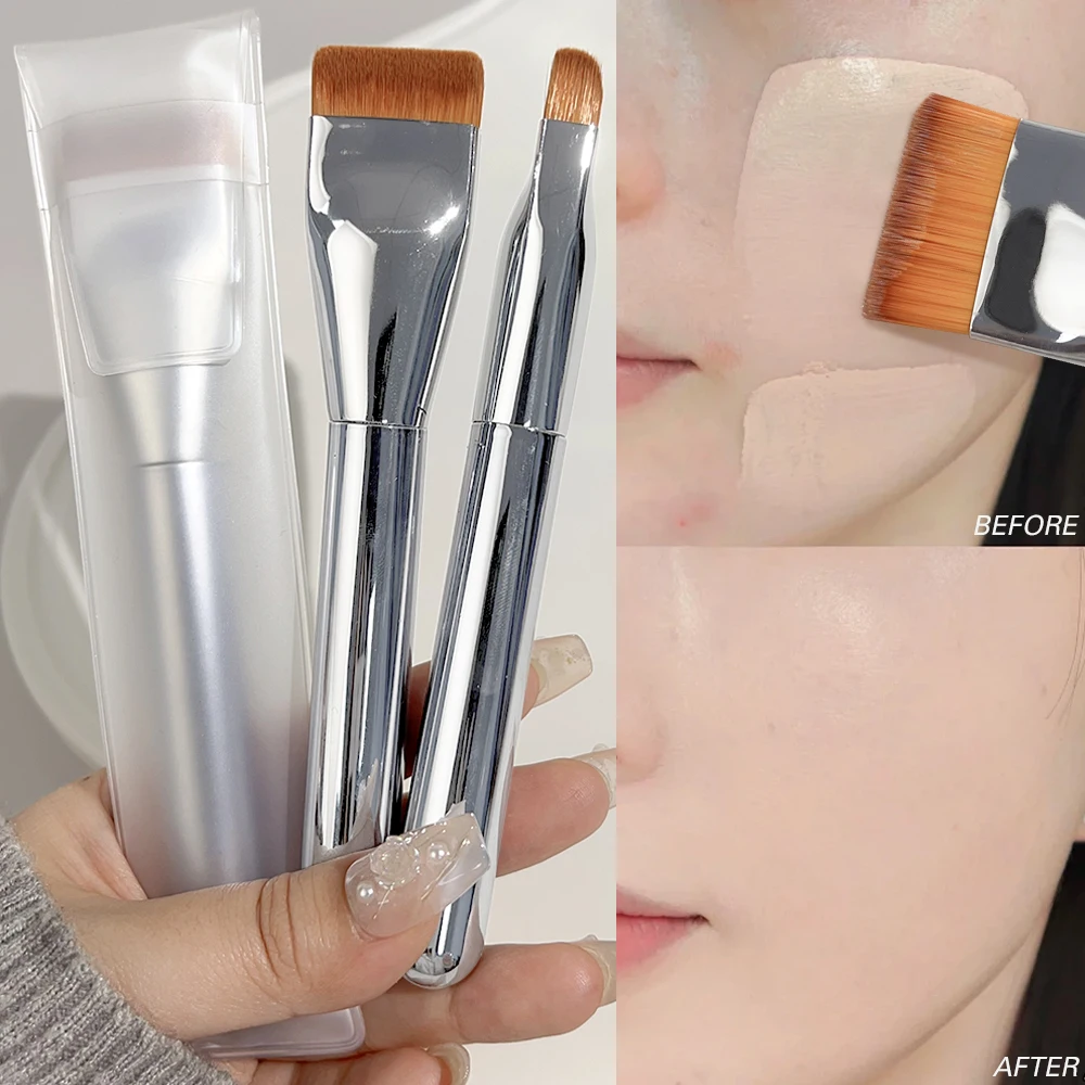 Upgrade Makeup Brush Cube Slope Thickened Bristles Foundation Brush Portable Facial Mask Concealer Brushes Beauty Women Tools