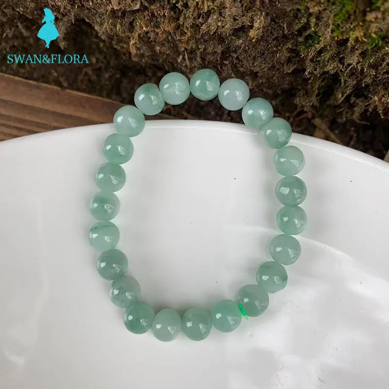 

Natural Burma Jade Bracelet for women Myanmar Jadeite Green Real ACCESSORI GIFT BEAD DROPSHIP JEWELRI FASHION