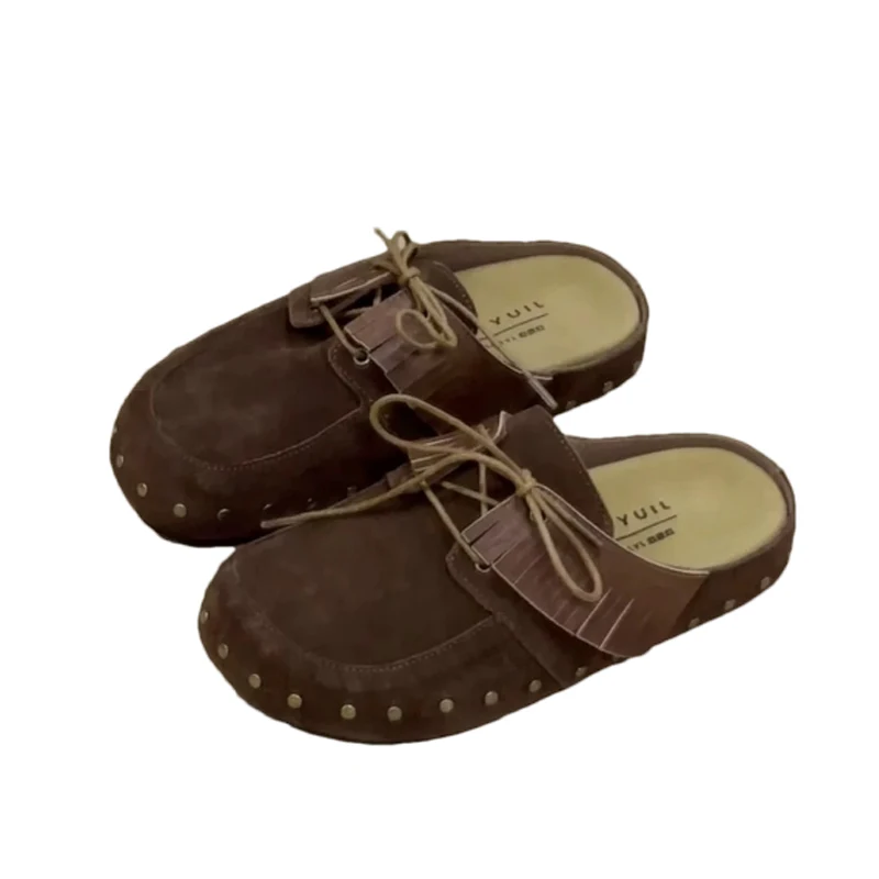 النساء الشقق النعال البغال أحذية الاتجاه الصنادل 2025 الخريف موضة Slingback حذاء رياضة المشي حذاء كاجوال Mujer الوجه يتخبط