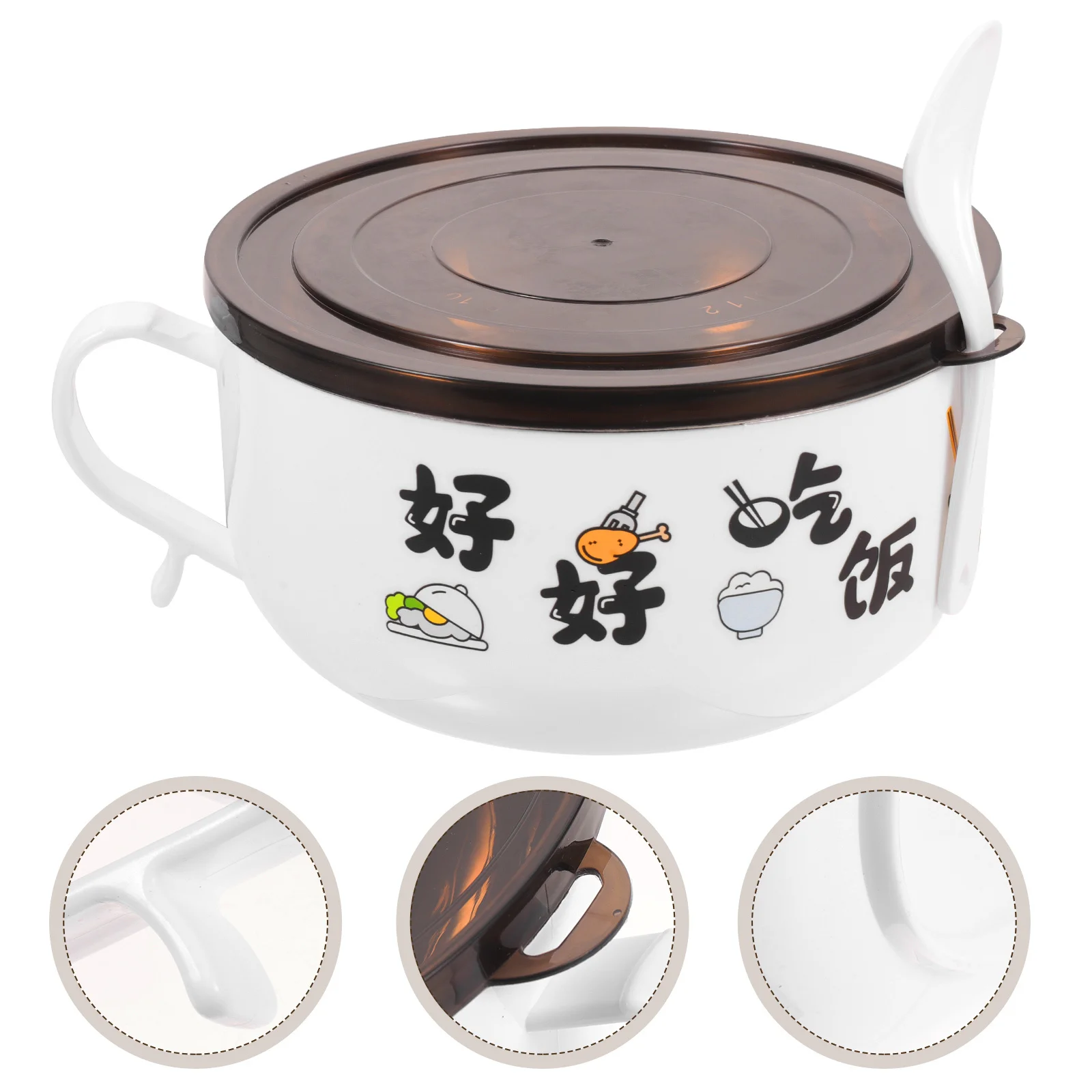 

Stainless Steel Cartoon Lunch Box Insulated Noodle Bowl With Lid Reusable Bento Soup Container For Ramen Rice Instant