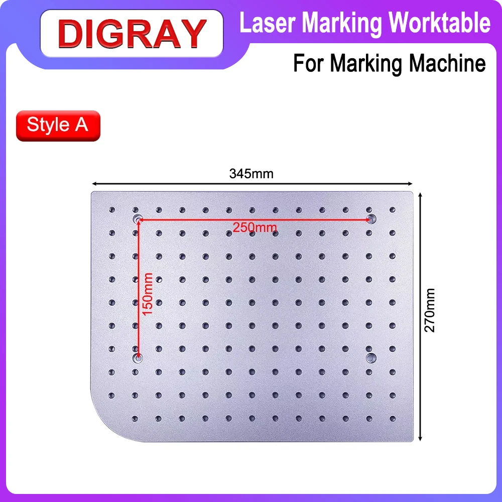 digray-アルミシート作業台-320-280mm-350-550mm-345-270mm-光ファイバーuv-co2レーザーマーキング機用。