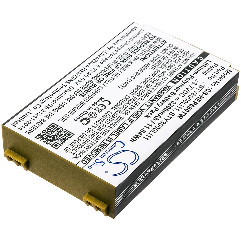 CameronSino Li-Polymer 3.70V 3200mAh / 11.84Wh  Two Way Radio Battery BTY3000Li11  BTY6000Li11 for Huawei EP680