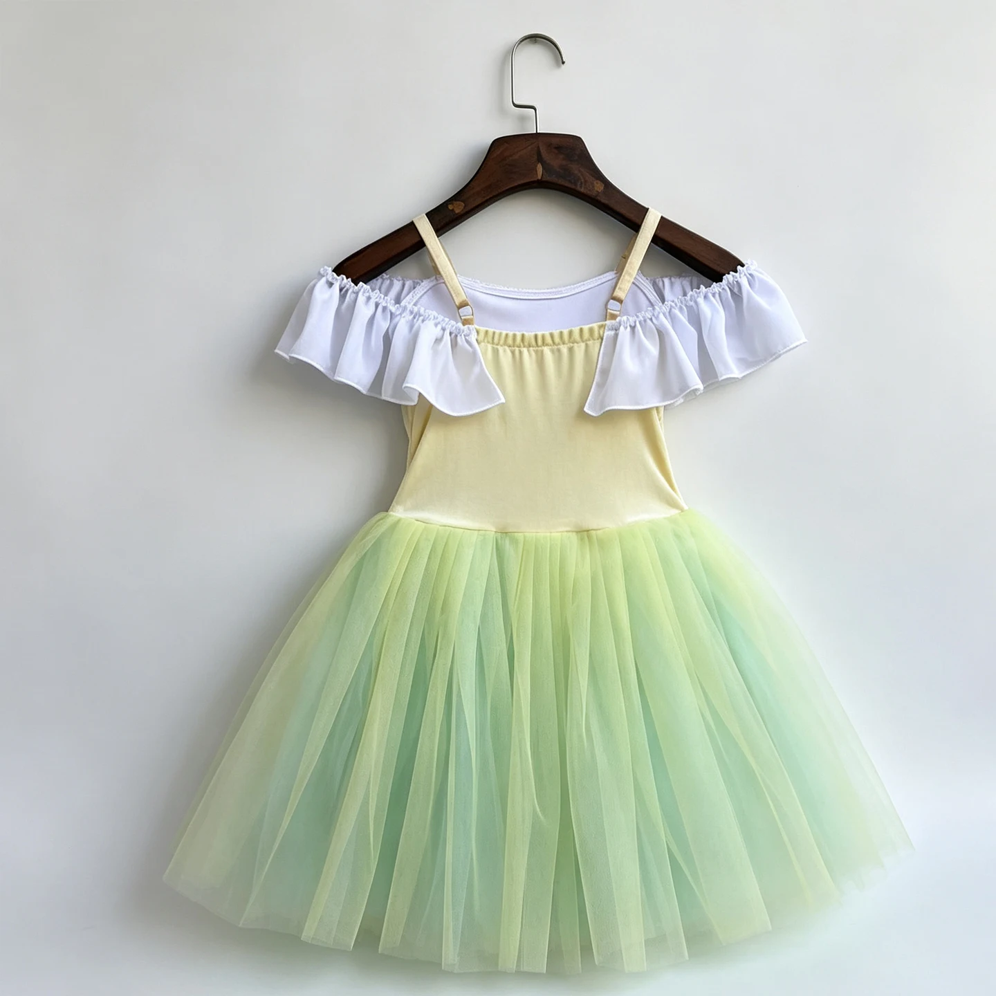 Light Yellow Long Ballerina Dress Adults Profesional Performance Costume Ballet Tutu Dress Tulle Dress Girls Dance Wear Women