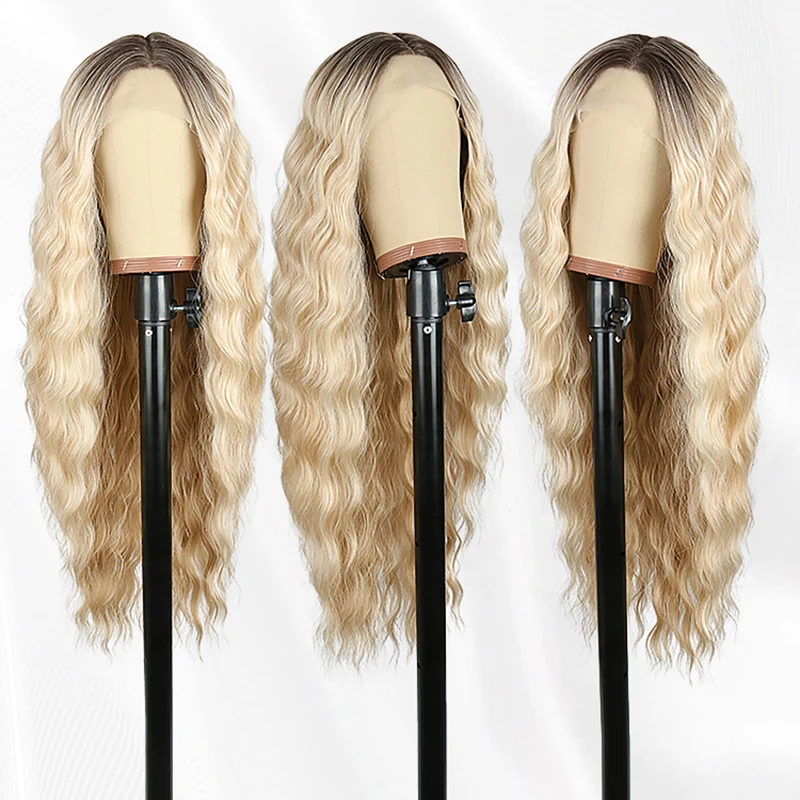 

Snowdrop High Quality Synthetic Lace Front Wig Blonde Curly Wig Whloesale Natural Hair Woman Wigs