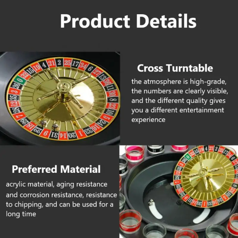 Drinking Roulette Game Set 16 Shots Russia Turntable Shot Glass Turntable Ktv Party Games Wine Glasses And Tables 16 Hole Hot