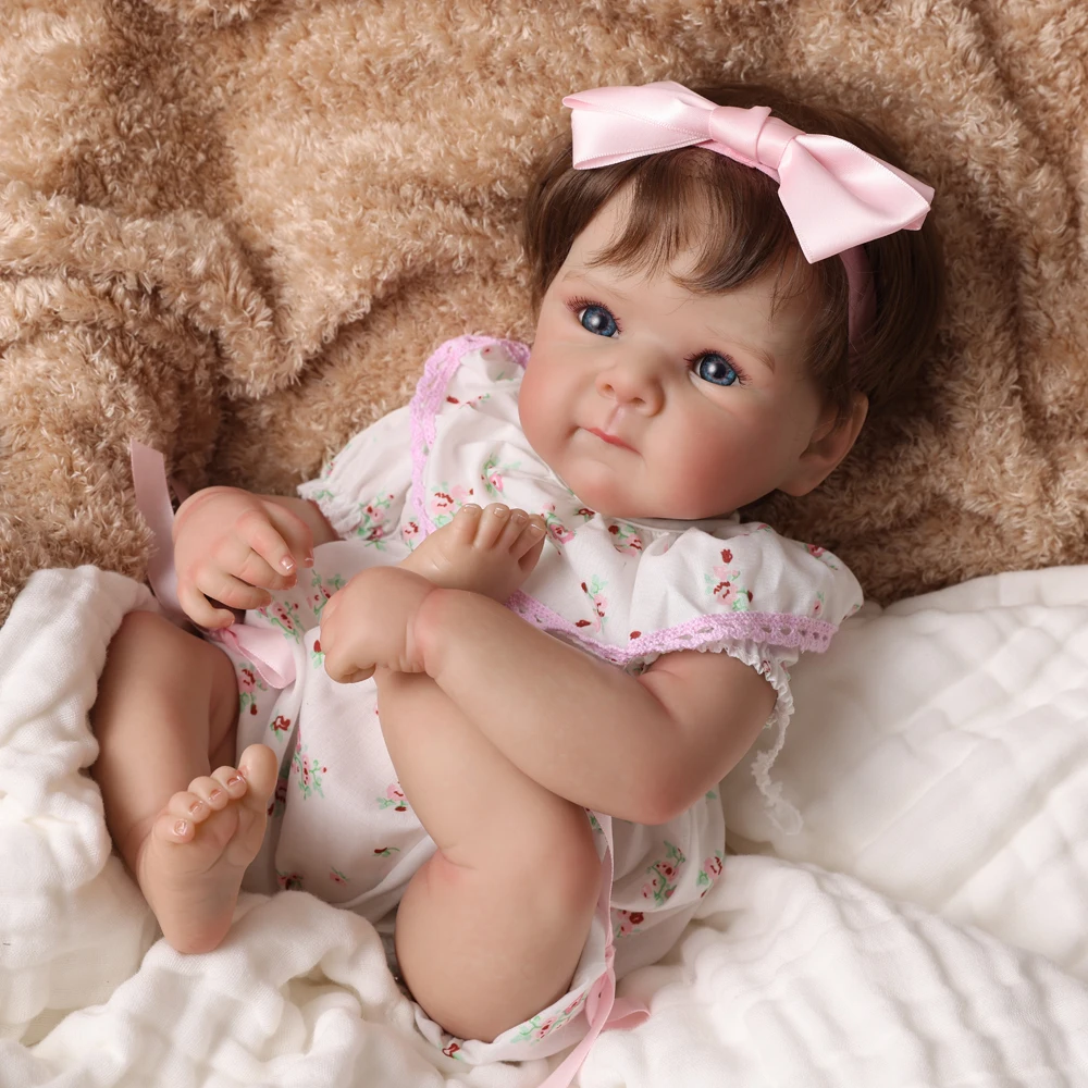 

Mire&Mire 18 Inches Reborn Baby Doll Hand Details Painting Skin with Visible Veins Handmade Dolls Baby Reborn Toys for Girl
