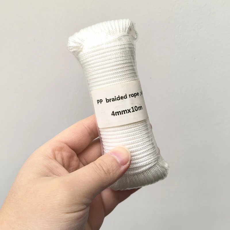 2/3/4/5mm Polypropylene Braided Rope White Hangtag Clothesline Home Decoration Garden Accessories Outdoor Camping Rope