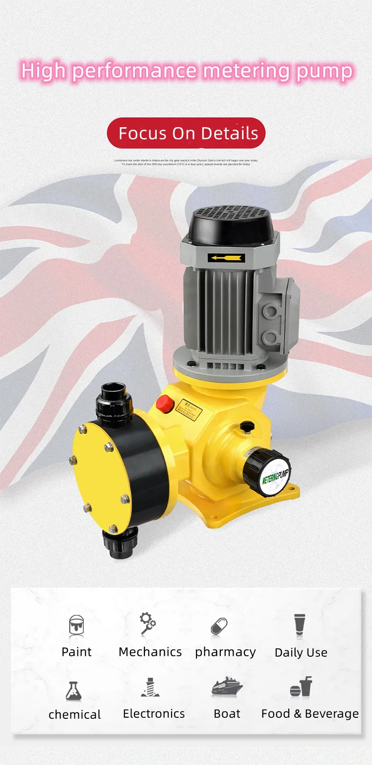 High Pressure Mechanical Diaphragm Metering Pump Chemical Dosing Pump