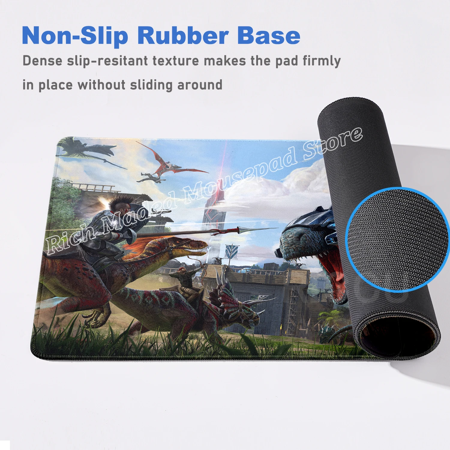 Large Mousepad Ark Survival Evolved Mouse Pad Gaming Accessories Dinosaur Mouse Mat Keyboard Mat Deskmat HD Gamer Laptop Carpet