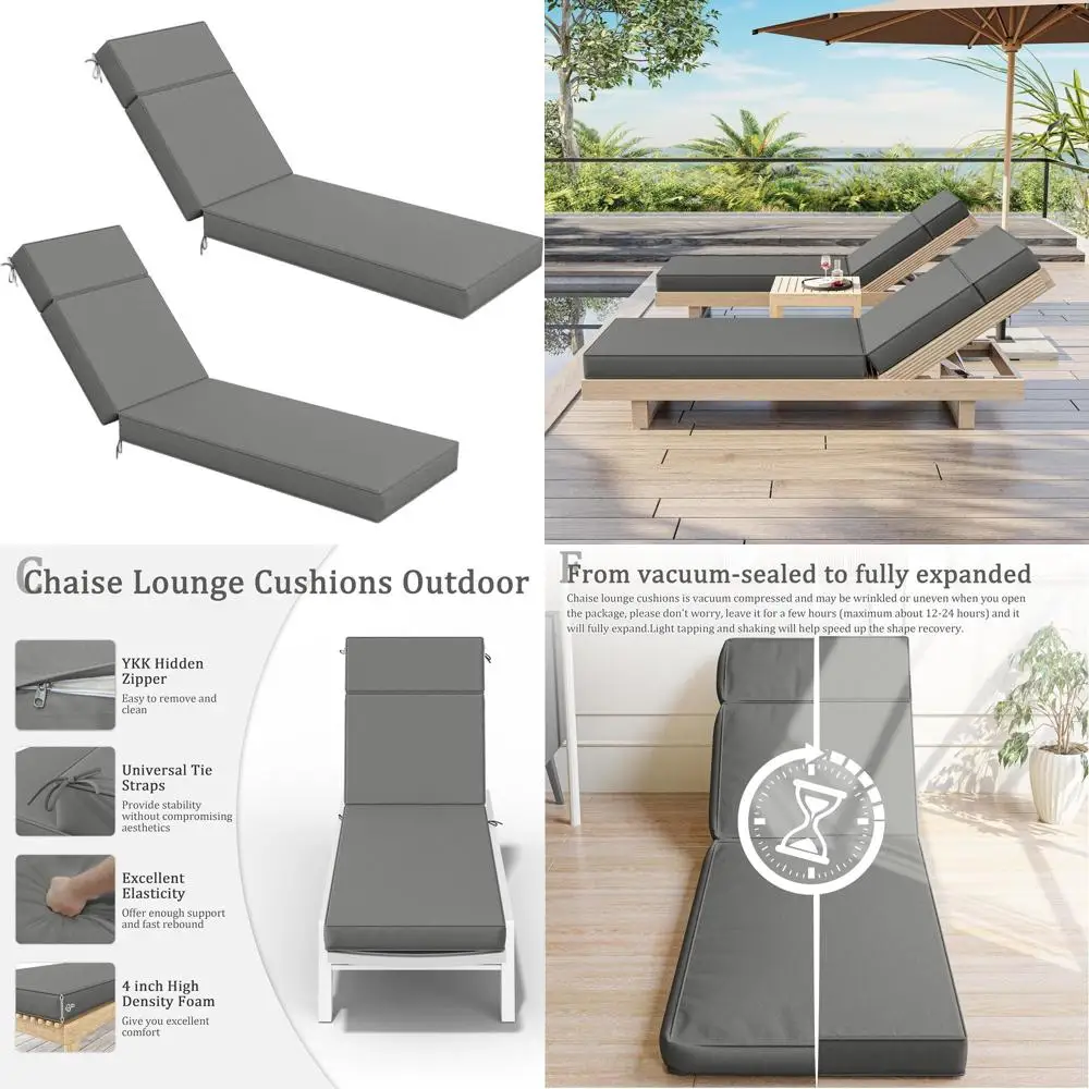 2 Pcs Chaise Lounge…