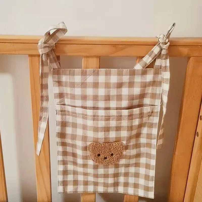 Baby Toy Diaper Ins Style Cotton Bear Storage Hanging Bag Baby Stroller Bedside Hanging Bag Finishing Storage Bag Room Pendant