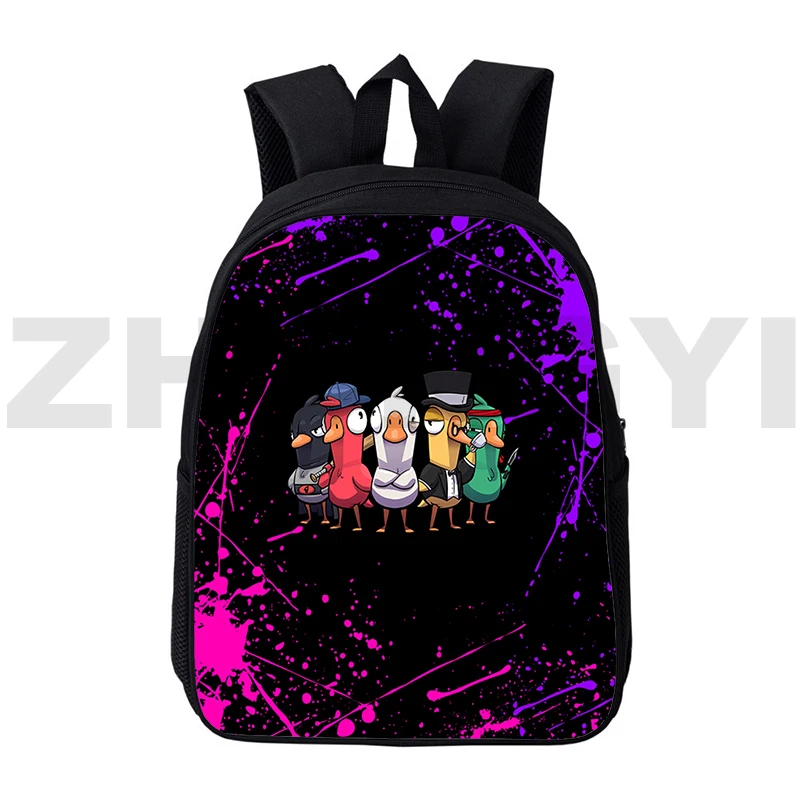 Schattige Cartoon Ganzeneend 3d Rugzakken Nieuw Spel Outdoor Reizen Kampeertas 16 Inch Rugzak Kleuterschool Heren Schooltassen