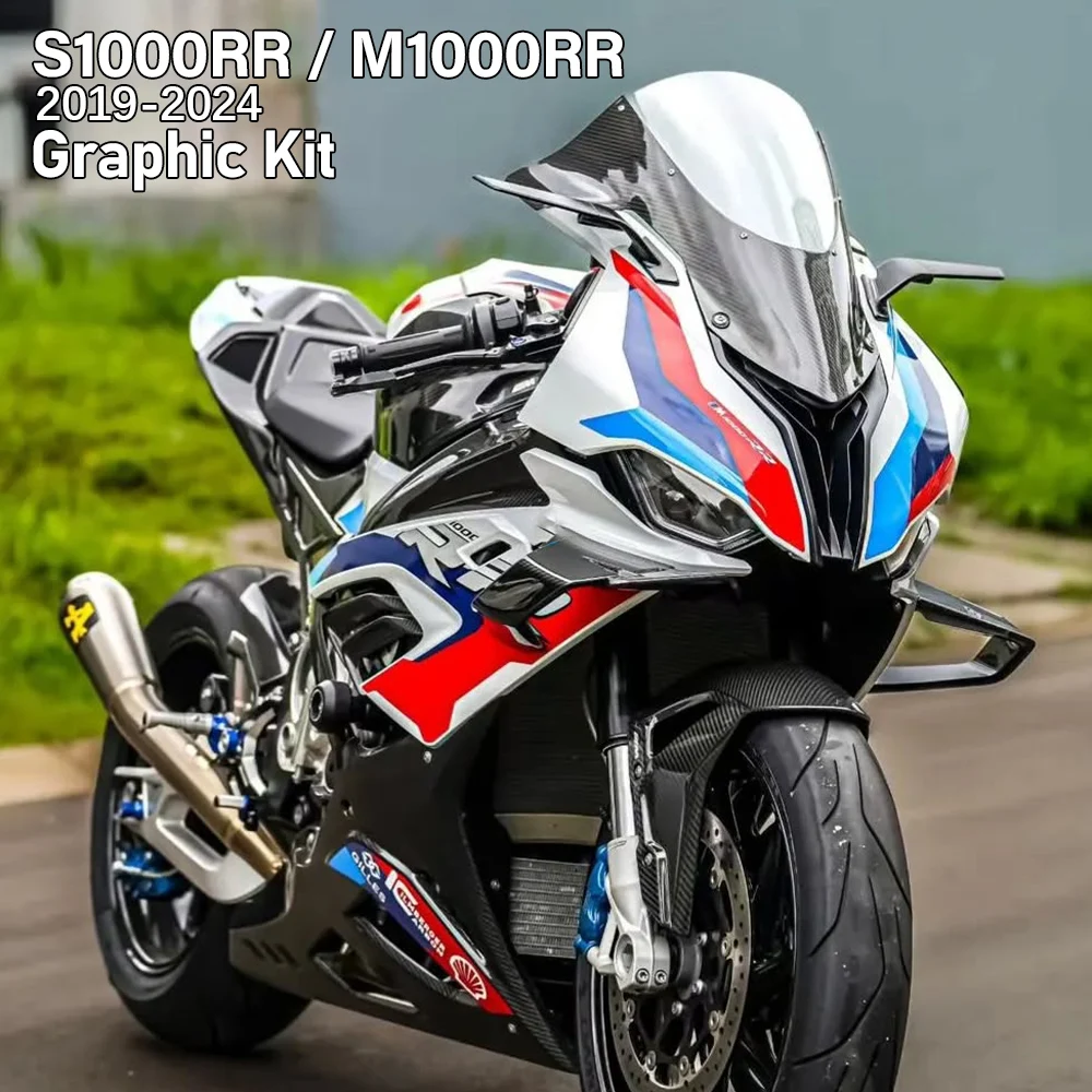 

Motorcycle Stickers Kit For BMW S1000RR M1000R Full Graphic Kit Print Protective Film Pull Flower Color Change Decal Graphic Kit