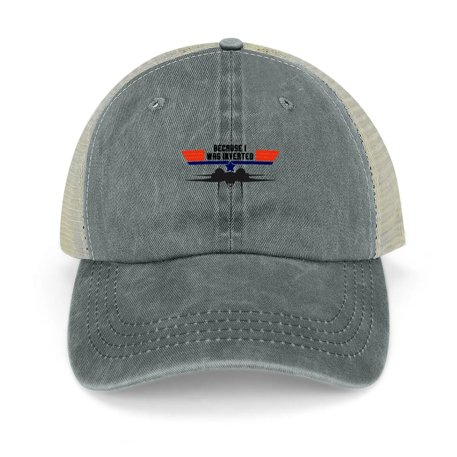 

Top Gun Because I was Inverted Classic Cowboy Hat western hats Visor Golf Wear Men Women'S