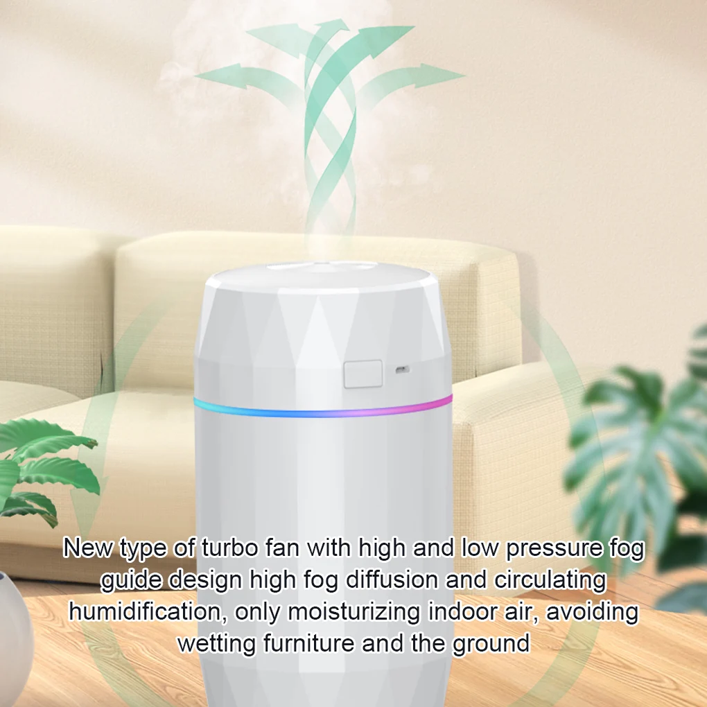 Nawilżacz powietrza 1200ml, wytwornica chłodnej mgiełki, lampka nocna, mini dyfuzor zapachowy do sypialni, salonu, zielony, pojedyncza dysza