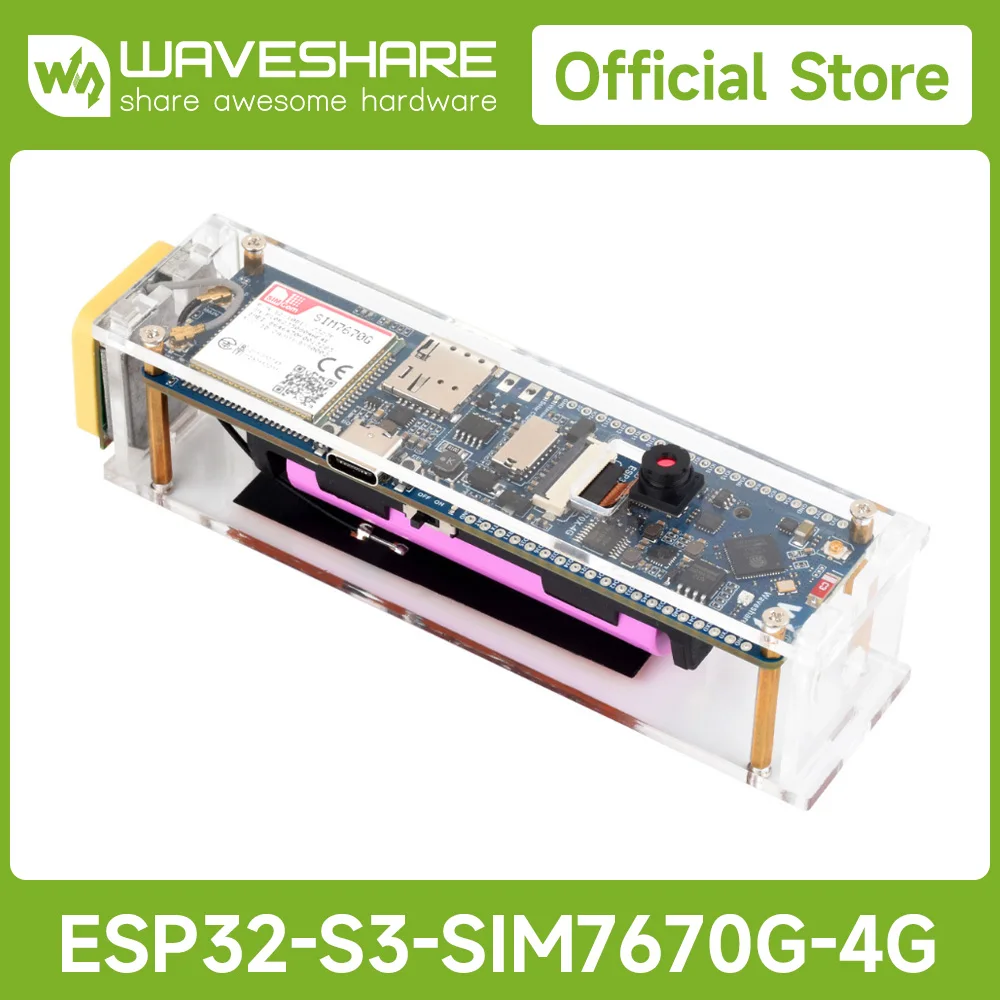 Waveshare ESP32-S3 SIM7670G Плата разработки 4G, позиционирование LTE Cat-1/WiFi/Bluetooth/GNSS, подходит для портативного 4G WiFi Global Waveshare ESP32-S3 SIM7670G Плата разработки 4G, позиционирование LTE Cat-1/WiFi/Bluetooth/GNSS, подходит для портативного 4G WiFi Global