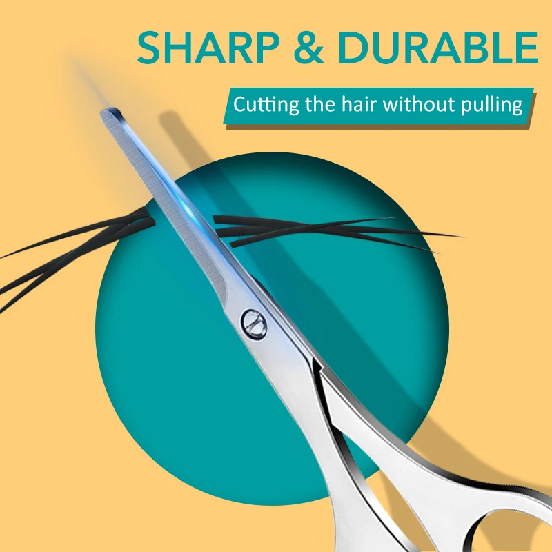 1Pc Forbici per il naso Prodotti di bellezza Strumento per il trucco Rimozione dei peli Cuticole per unghie Forbici a punta tonda Forbici per capelli del naso per la salute sicura