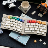 FBB Original Rainbow Keycap Set R2 146 Keys Cherry Profile PBT Dye Sublimation Customized Mechanical Keyboard Peripheral Keycaps