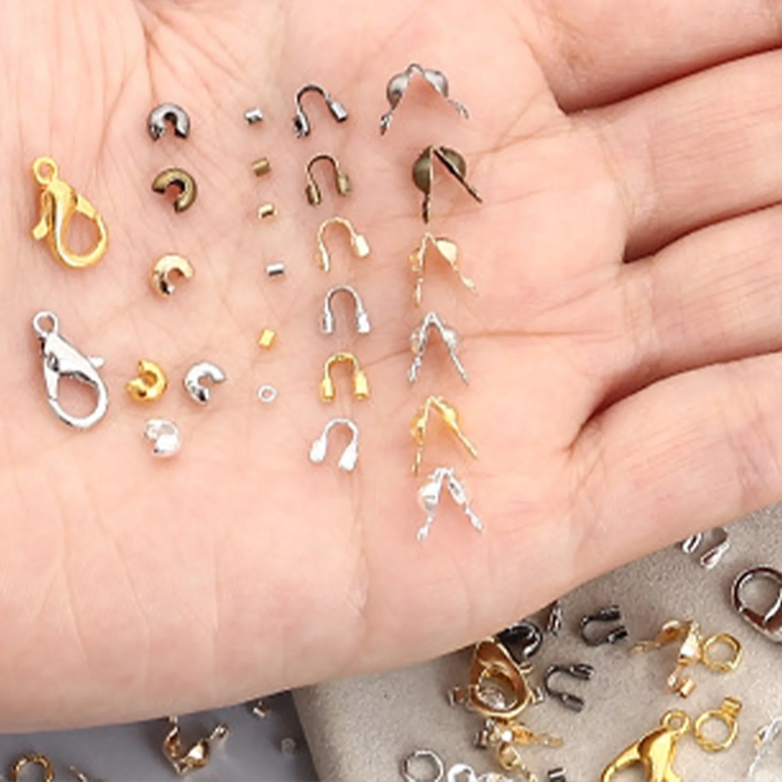 Metal Spacer Beads for Making Bracelet Crimp Beads Crimp Covers & Crimp Tubes Kits Suitable for Adults and Beginners