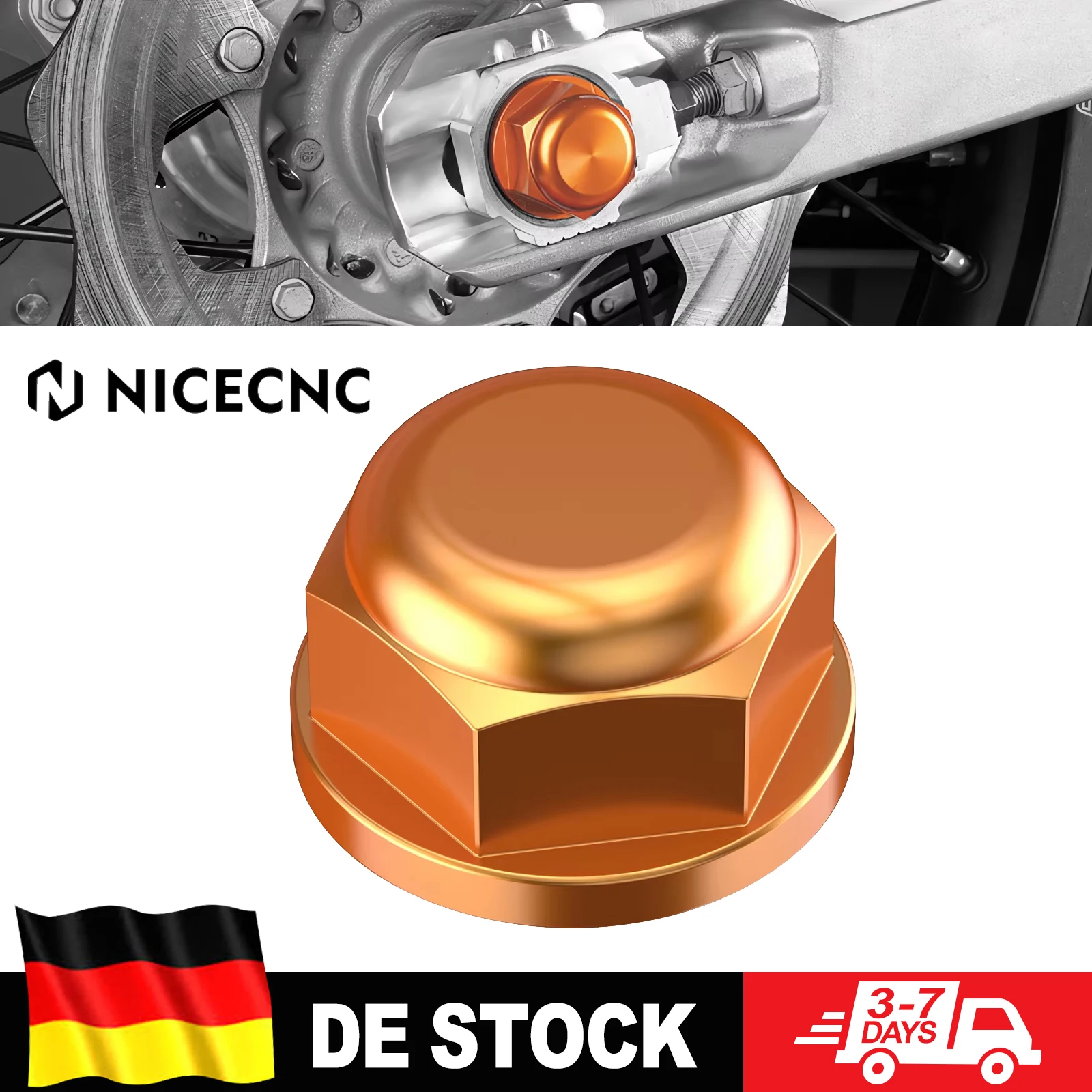NICECNC per KTM EXC 300 2016-2022 M20x1.5 Dado per Asse Posteriore EXCF 350 XCW 500 16-22 SX 125 SXF 450 XC300 XC-F 250 2003-2012