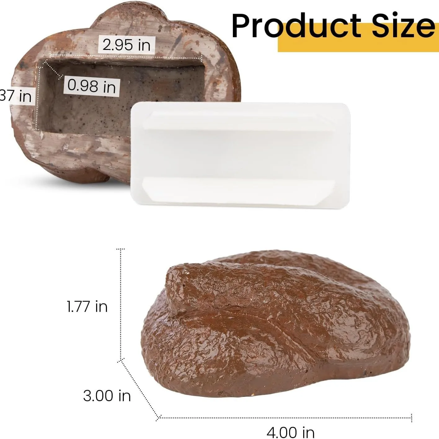 Boîte de Rangement Cachée en Forme de Caca, Accessoire de SecExamen pour Décoration de Jardin, Cour et Prairie