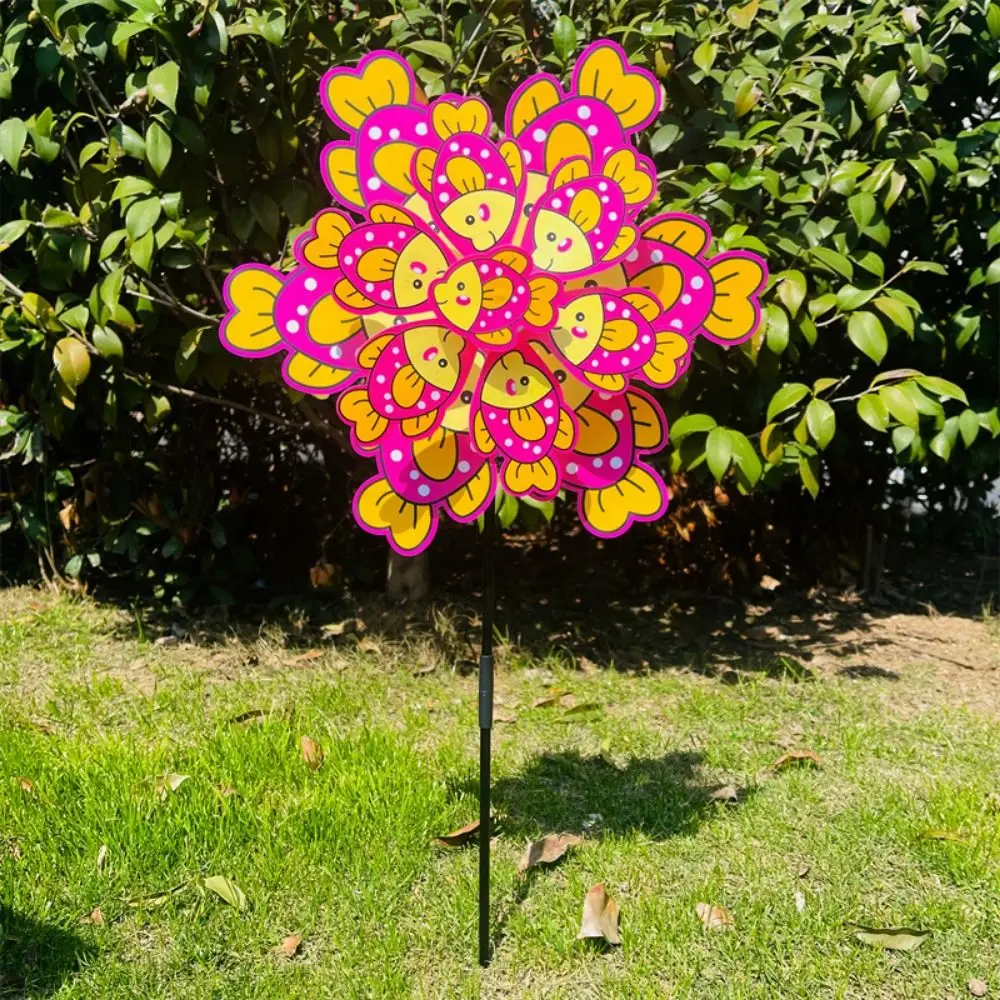 Moinho de vento giratório multiestilos, girador de vento, desenho animado, oceano, peixe, pvc, grande, plataforma giratória, colorido, camada dupla