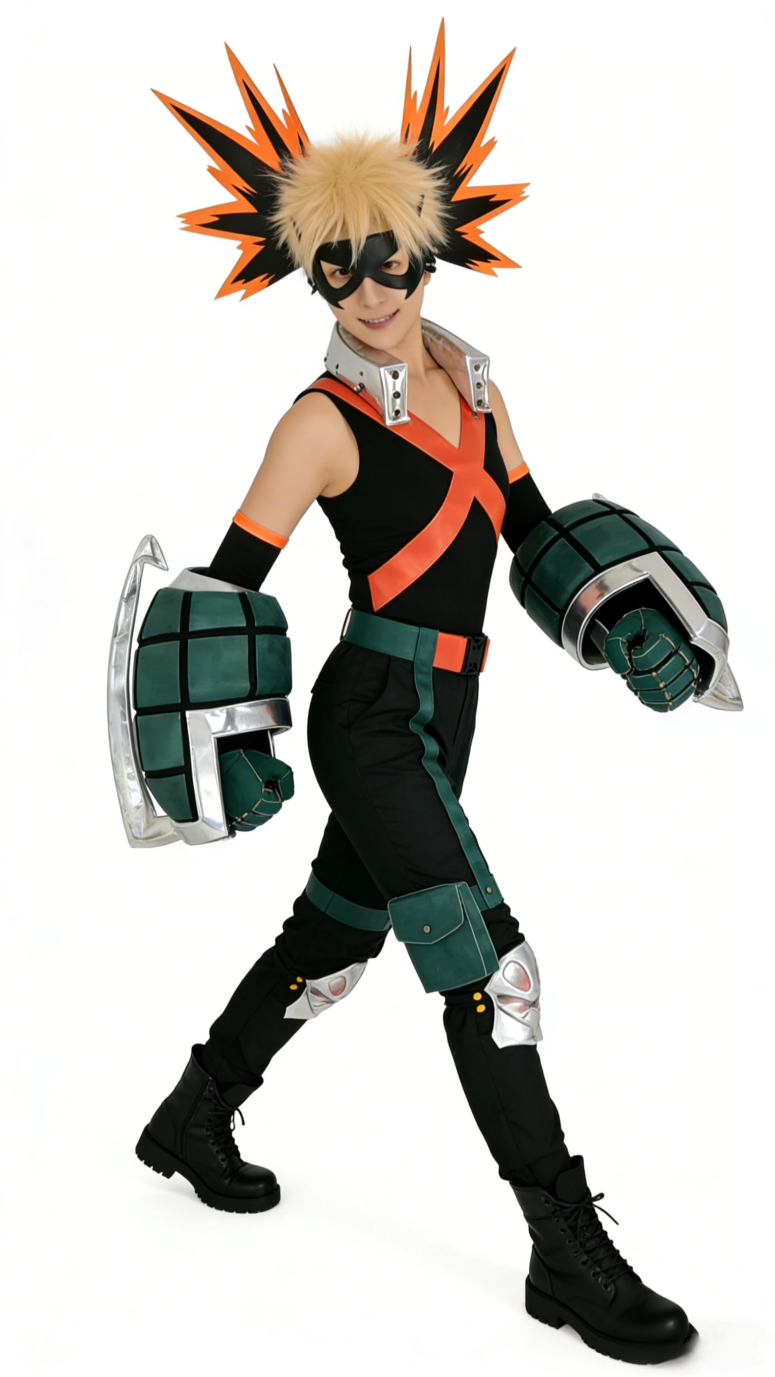 Anime My Hero Cosplay Bakukou Katsuki getransformeerd in een rollenspelkostuum Het nieuwste gevechtskostuum voor volwassenen, truien en pruiken