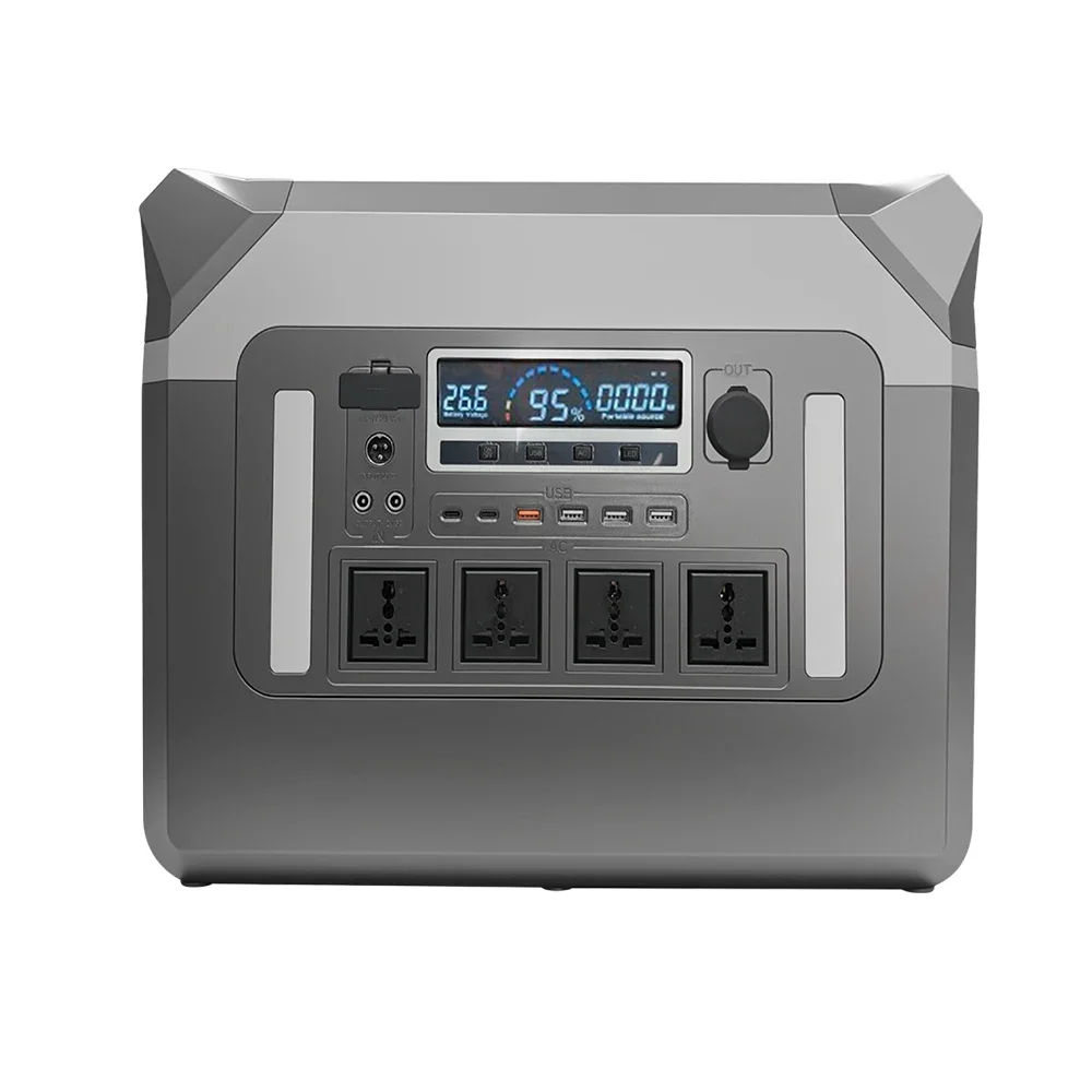

QA-P3000Pro High Capacity 3000W Portable Station LiFePO4 Lithium Ion Backup Solar Panel AC Adaptor Pure Sine Wave 3-Year