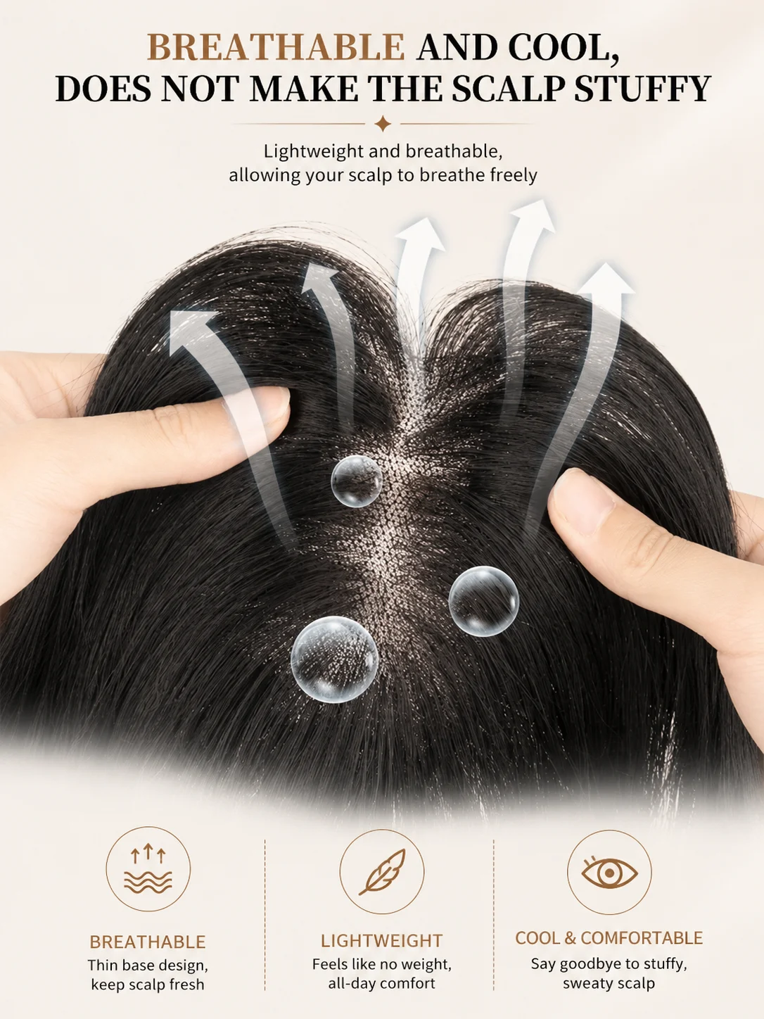 Ultra-Thin Mesh Hair Toppers 8x11cm Clip-In Fringe Bangs for Women Real Hair Fluffy Volume Cover Grey White Hair