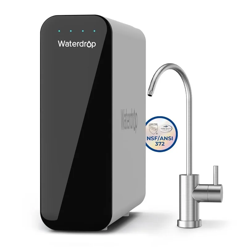 

Waterdrop TSU 0,01 мкм Ультрафильтрация Система фильтрации воды под раковиной, 3-ступенчатая безрезервуарная фильтрация воды под раковиной с краном,