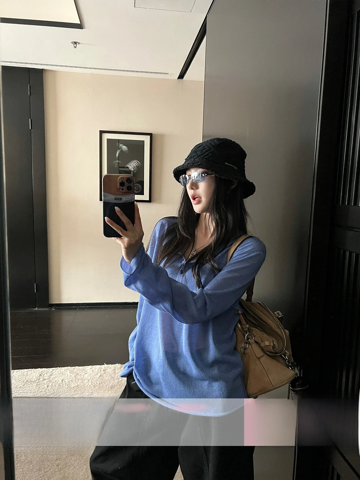 

Breathable Spring Commuter Sle Knitted irt with Cuffed Sve Loose Fit Long Sve Women's Premium Skin Linen