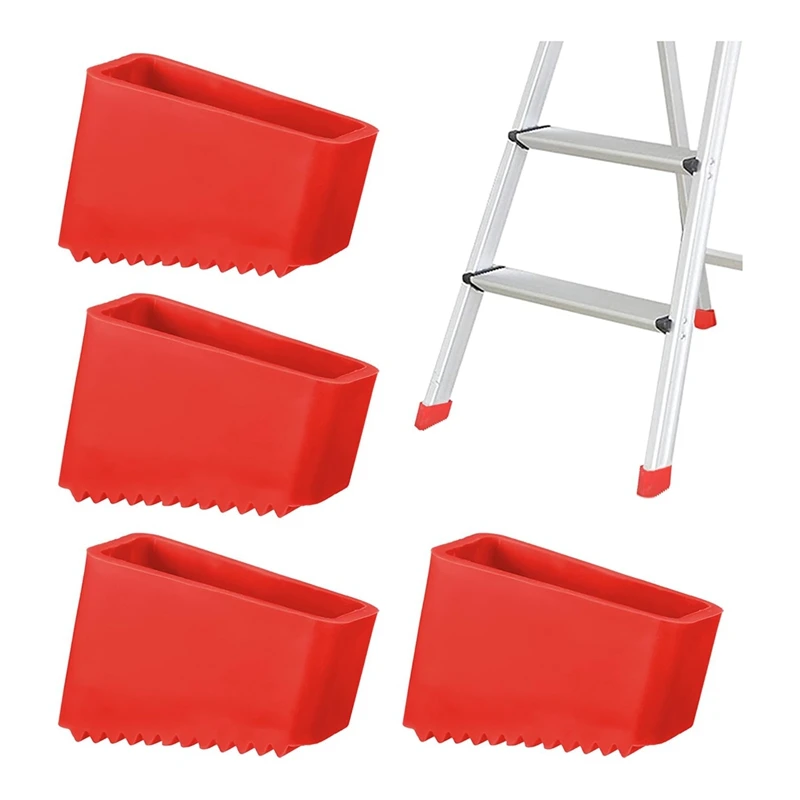 AA58 4pcs Step Ladder Feet Covers Versatile Ladder Leg Covers Non-Skid Ladder Pads Rubber Foot Pad Insulating Foot Sleeve