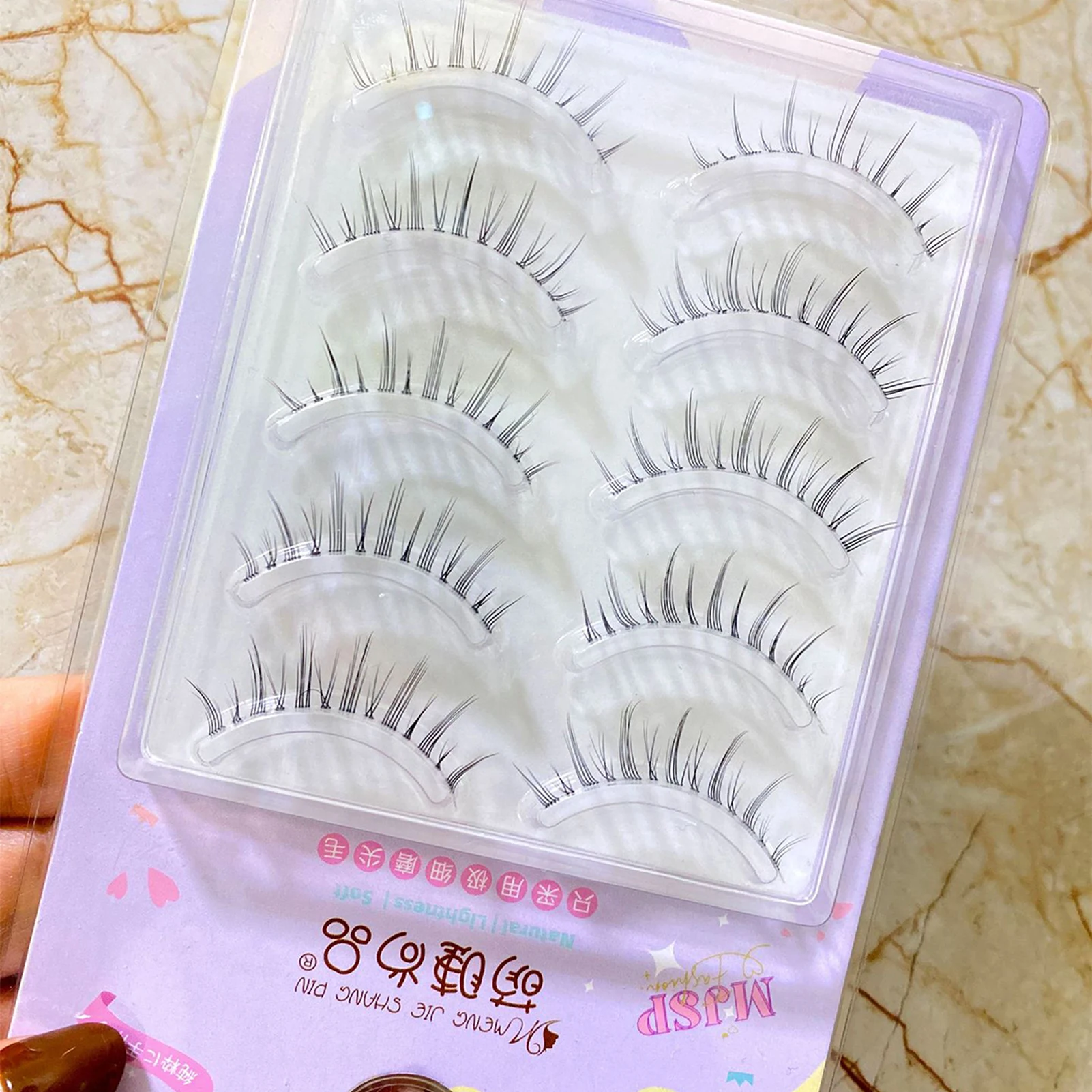 Grafting Eyelashes Individual Wisps Easier to Graft Not Scatter Thin Band for Daily Party Traveling Makeup FOU99