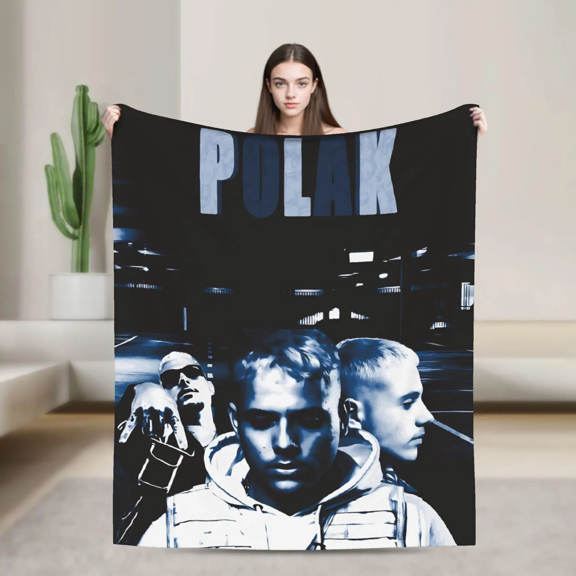 Rapper Plk polak Mental Soft Blankets  Picnic Plush Throw Blanket Print Couch Bed Flannel Bedspread Sofa Bed Cover