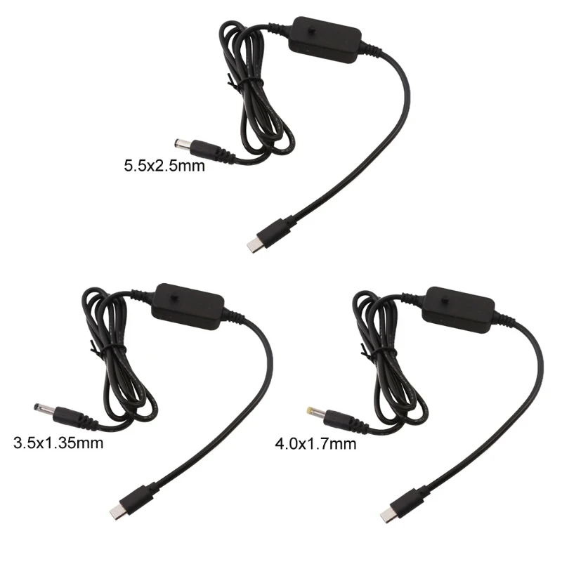 Zasilacz USB C typ linii PD do DC 5V 9V 12V 12V 20V 5.5x2.5mm 4.0x1.7mm 3.5x1.35mm wtyczka moduł konwertera Adapter