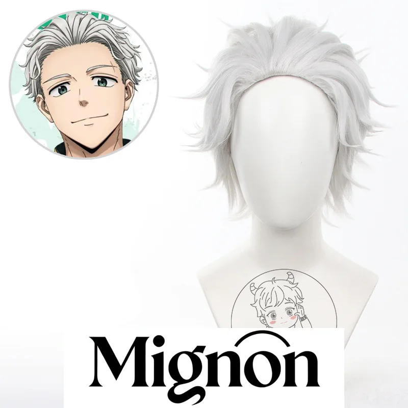 

Wind Breaker Kazuhiro Umemiya Косплей Парик Серебристо-серый Короткие волосы Подарок на Хэллоуин