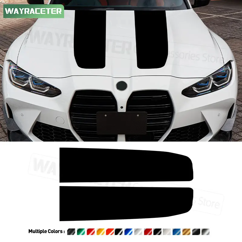 Car Engine Cover Decal Hood Bonnet Stripes Sticker For BMW M3 G80 CS 2021 G81 Touring 2022 2023 2024 M Performance Accessories