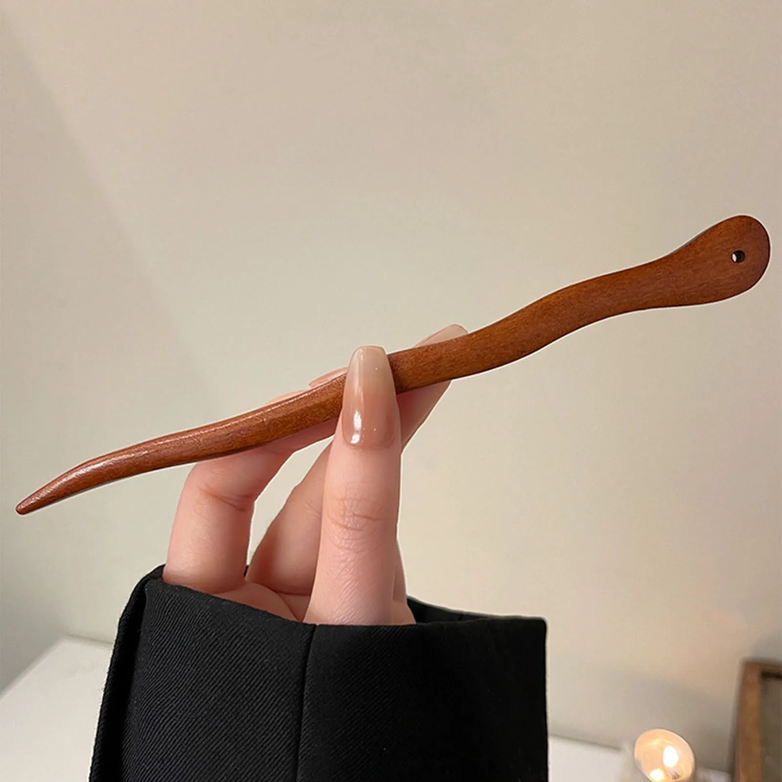 Chinese Wood Hair Stick Simple Girla Daily Hairpin Chopstick Vintage Han Costume Headpiece For Women Classic Hair Bun Jewelry