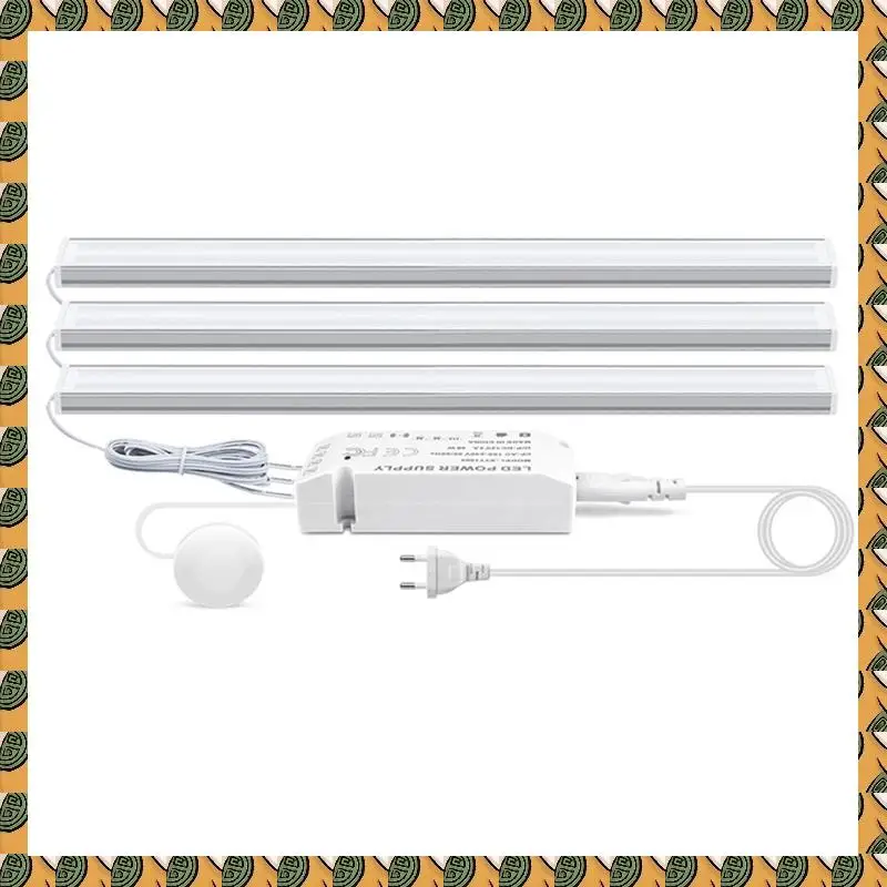 

A77I светодиодный светильник под шкафом, проницаемый сенсорный переключатель, деревянный ручной сканер, датчик движения, регулируемая яркость, ночник для ванной комнаты, прочный, 30 см, EU P