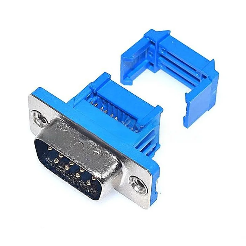 5 قطعة DB9 أنثى/ذكر موصل المنفذ التسلسلي 9 دبوس/9 حفرة لحام تجعيد نوع كابلات الموصلات ، مقبس المنفذ التسلسلي ، RS232 الاتصال