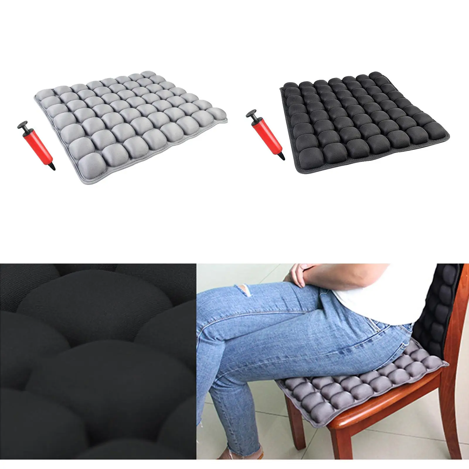 Inflatable Seat Cushion Wheelchair Mat Air Chair Pad for Home Car Office Use