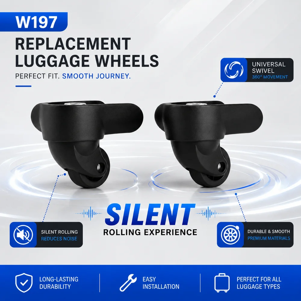 Universal Luggage Wheels For Samsonite A-07 360° Swivel Caster Heat-Resistant Wear-Proof Replacement Suitcase Roller Parts